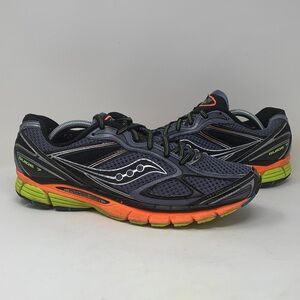 Pre Owned Saucony Guide 7 Running Shoes Black, Orange and Green US Size 11 Men’s